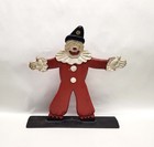 CAST IRON CLOWN DOORSTOP DOOR STOP  ORIGINAL PAINT — photo 1