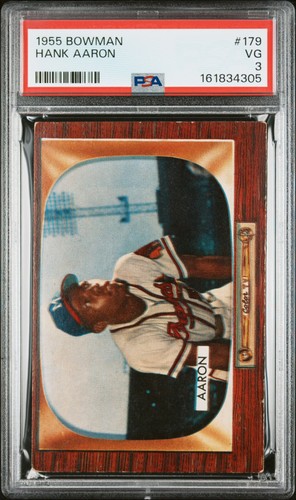 1955 Bowman 179 Hank Aaron PSA 3 161834305