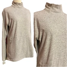 Women’s Kyodan Outdoor Long Sleeve Pullover Top, Heather Gray, Size Medium NEW