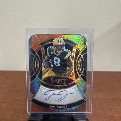 JOSH JACOBS 2025 SELECT SIGNATURES TIE-DYE PRIZM PACKERS AUTO /25 Q4274