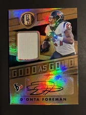 2018 Panini Gold Standard D’onta Foreman #GO-DO Good As Gold Patch Auto /49