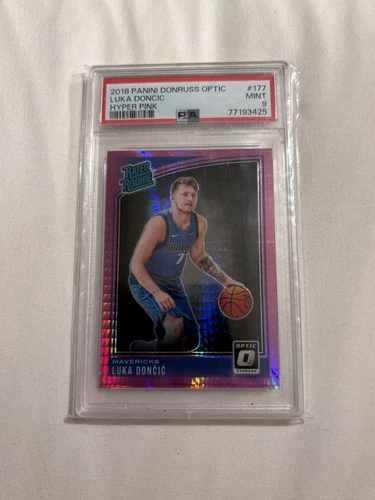 Luka Doncic 2018 Panini Optic 177 Rookie Card PSA 9 HYPER PINK PRIZM