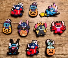10pc Halloween Cartoon Stitch Shoe Charms for Crocs or Shoe Laces