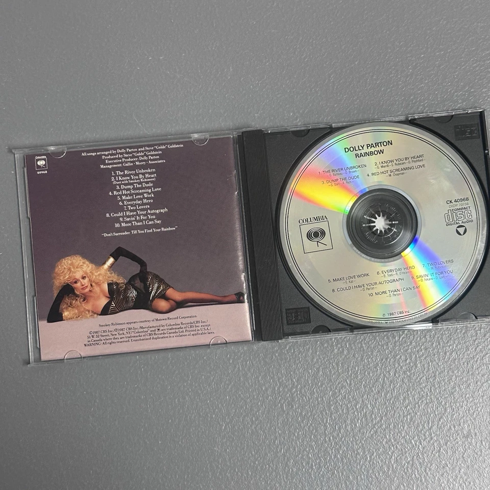 Dolly Parton - Rainbow (CD, 1987, Columbia Records) DADC Early Pressing - Image 4 of 4