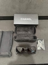 Authentic CHANEL 5223 Black Mosaic CC Square Sunglasses w/ Case Box Pouch