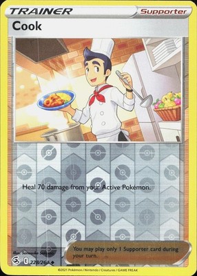 Pokemon Cook 228/264 Fusion Strike Reverse Holo LP [FO06HQ]