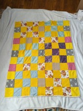 Vintage Handmade Patchwork Baby Blanket 40"X 31"