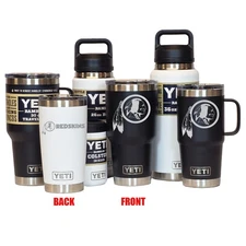 Washington Redskins YETI Laser Engraved Tumblers, Mugs, Can Colsters and Bottles