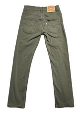 Levi  s 511 Jeans Boys 14 Green Denim Slim Straight Stretch Normcore Youth Kids