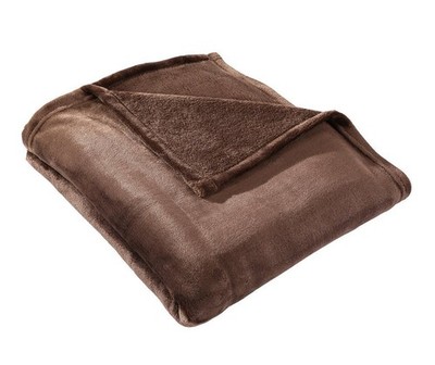 Chocolate Brown Flannel Fleece Throw Blanket Solid Plush Microfiber 50x60''