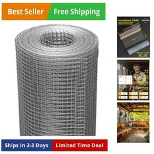 Hardware Cloth 1/2 inch 48 x 100 Ft 19-Gauge, Hot-dip Galvanized After Weldin...