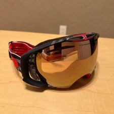 OAKLEY Airbrake Goggles Red Black Mirror Lens Spare Lens and Case Included