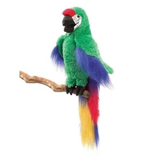 Folkmanis Puppets - 3078 Green Macaw (Parrot) Hand Puppet NWT *RETIRED/RARE*