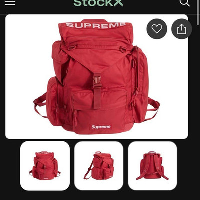 Supreme Field Backpack Red 15L Logo Buckle Closure Unisex Adults No Repellent