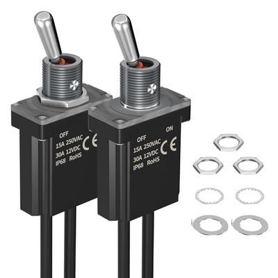 #ad Toggle Switch 12V IP68 Waterproof Pre Wired SPST On Off Switch Heavy Duty 12V $46.12