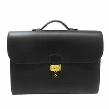 Hermes Sac a Depeche 38 Leather Black Business Bag 2002 #KN341