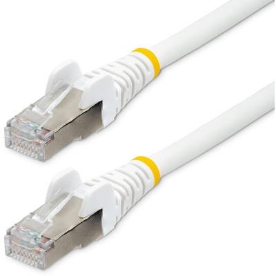 StarTech.com 9ft CAT6a Ethernet Cable, White Low Smoke Zero Halogen [LSZH] 10