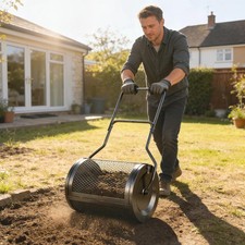 Compost Spreader, 20" Peat Moss Spreader with Detachable U-Shaped Handle