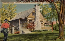 Old Matt's Cabin Shepherd The Hills Country Branson Missouri postcard s521