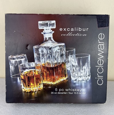 Circleware Excalibur Collection 5 pc Whiskey Set Made In Italy New Open Box