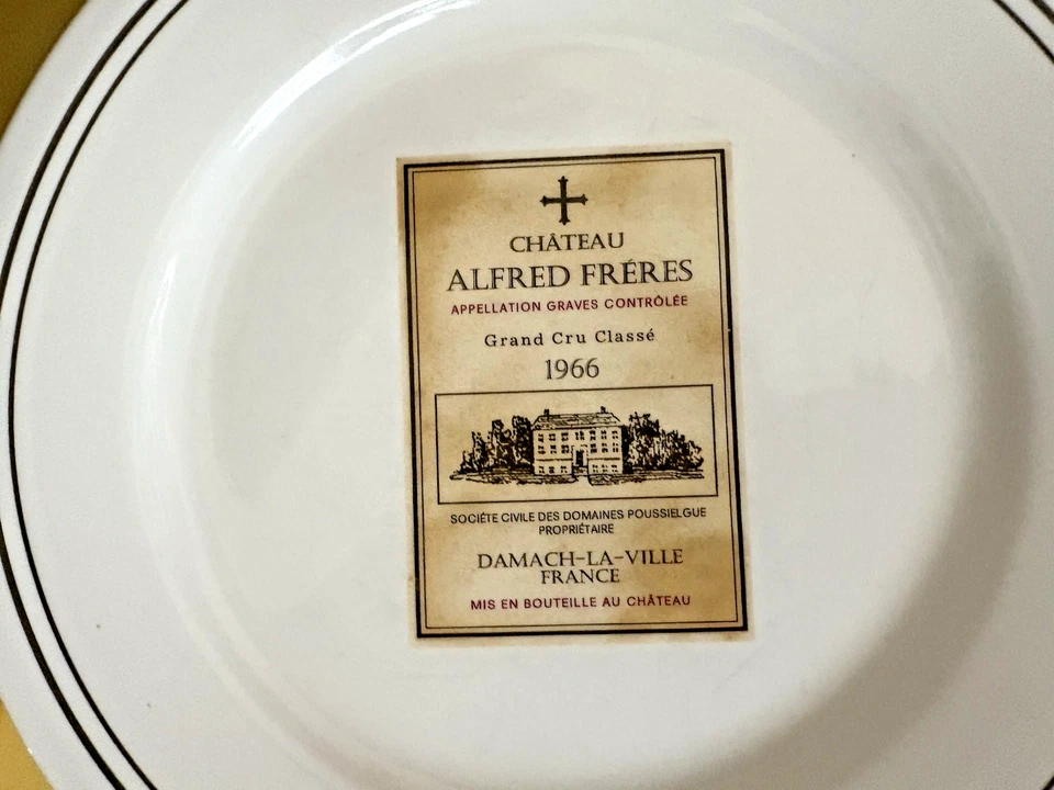 Juego de platos de aperitivo etiqueta vino francés herrajes de restauración 4 8" queso de postre Foto 4 de 4