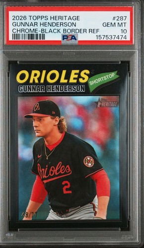 2026 Heritage Chrome Black Border Gunnar Henderson #287 Black Border /77