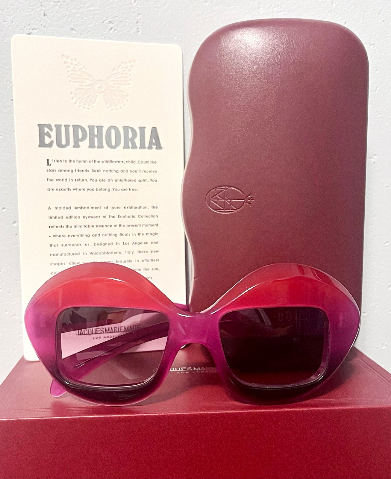 Jacques Marie Mage DOLL Oversized Pink Tinted Sunglasses UV400 JMMDL8V