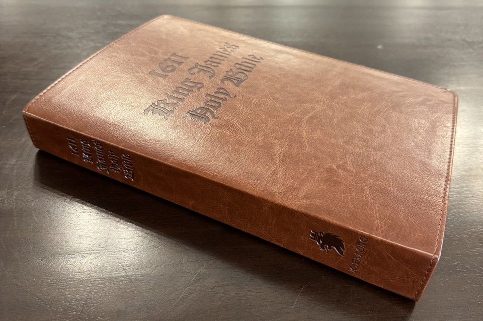 Kjv Original 1611 King James Bible KJV AV1611 Facsimile Brown w/ Apocrypha ...