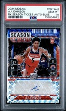 2024  AJ Johnson AUTO 35/49 BLUE MOSAIC No. RST-AJJ (RC) (PSA 10) (ColorMatch)