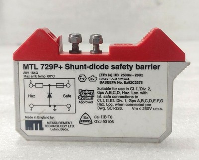 MTL 729P+ SHUNT-DIODE SAFETY BARRIER INTRINSICALLY SAFE 28V 164 FREE SHIP