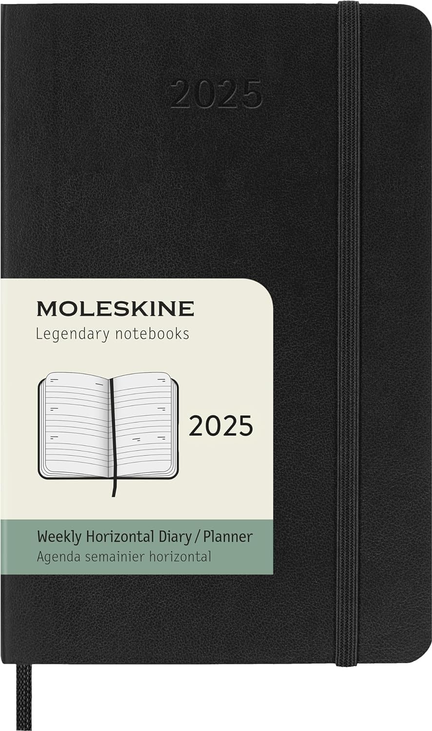Moleskine Weekly Planner, Agenda Settimanale Orizzontale 12 Mesi 2025, Copertina