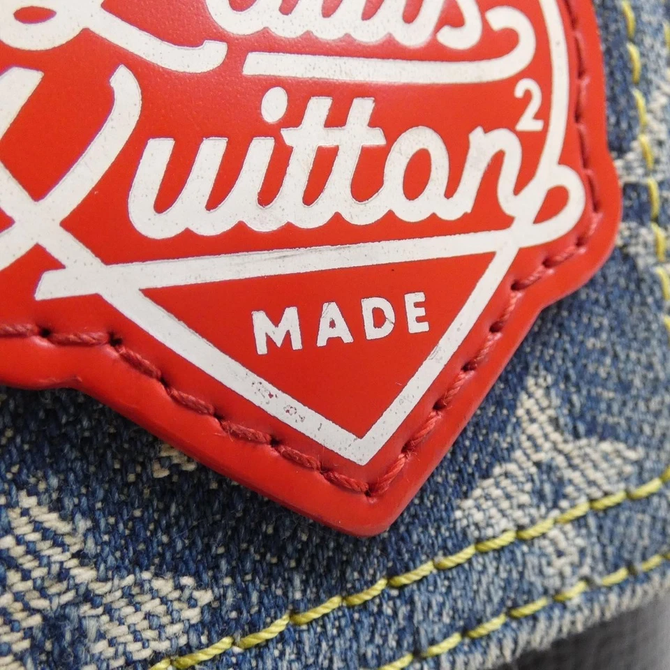 Auténtico LOUIS VUITTON Monograma Denim (LV Cuadrado) Doble Stock Porche M81060... Foto 4 de 4