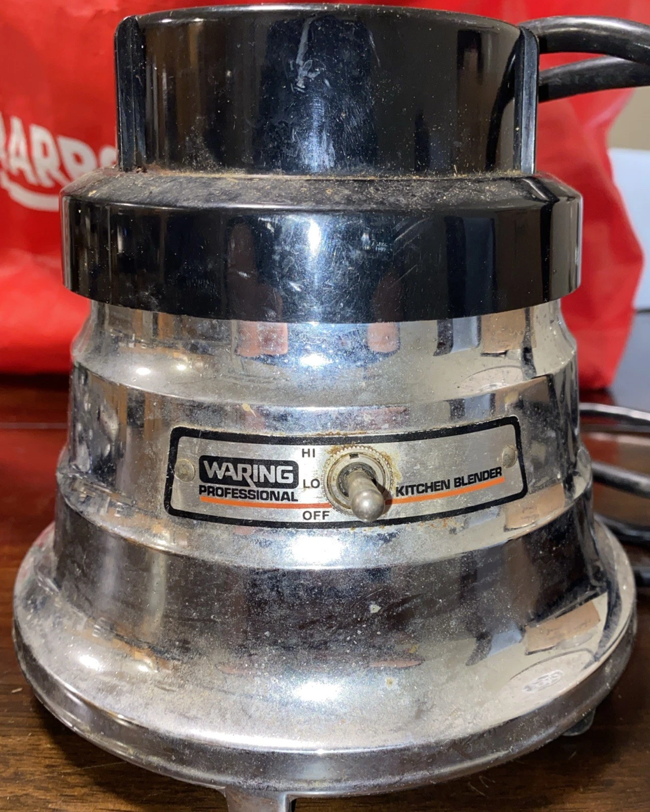 Waring Commercial Blender Model 36BL83 2 Speed Chrome Base Only Pieces Parts