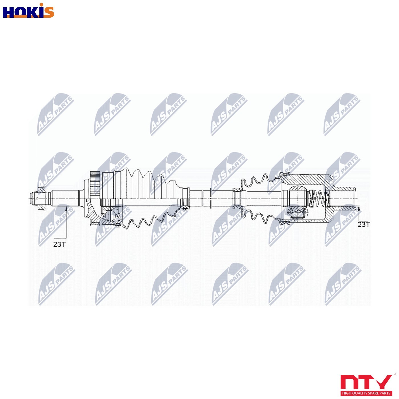 NTY Drive Shaft NPW-RE-151 For Renault Front Right 23 Outer Splines 740 mm - Image 9