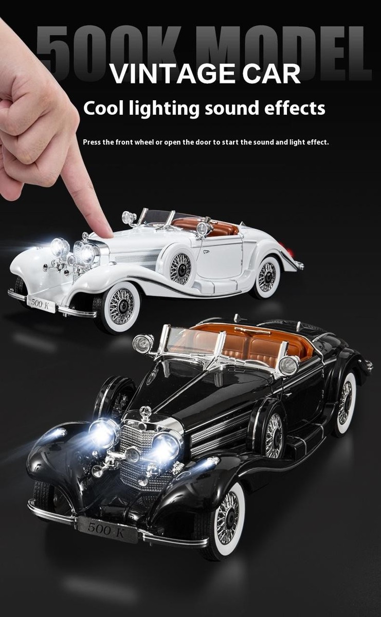 1:18 1936 Mercedes-Benz 500K Diecast Classic Car Model with Sound