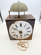 Antique French Morbier Wall Project Clock.  (3081)