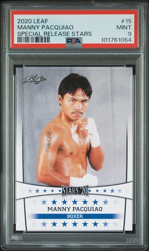 2020 Leaf Stars Manny Pacquiao #15 Special Release Card Boxing PSA 9 Graded Slab