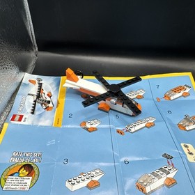 LEGO 30181 Creator Helicopter Orange White Black 52 Pieces 2012 Complete