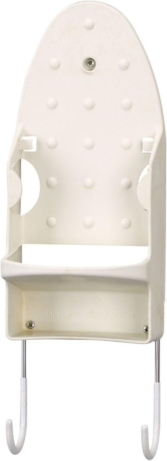 Wall Mount With Attached Ironing Board Hooks,white (pack Of 