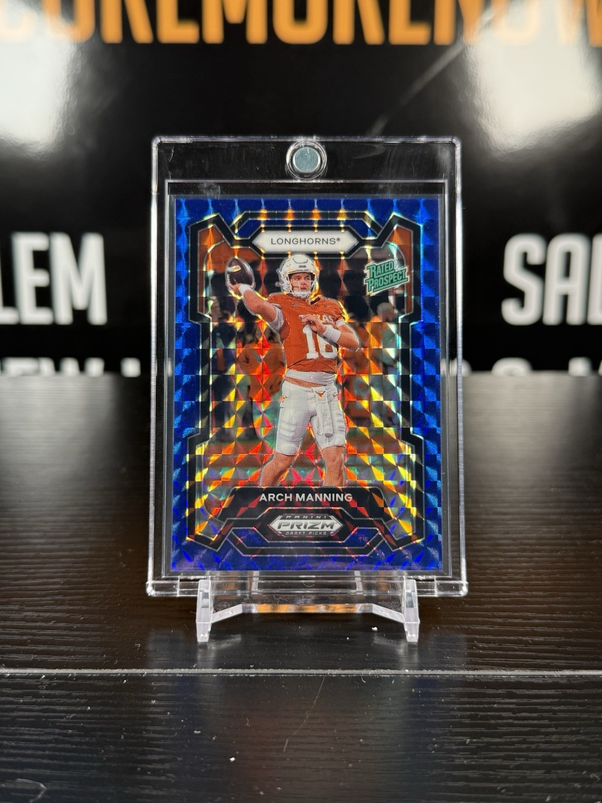 Arch Manning 2024 Panini Prizm Draft Picks Blue Finite /89 Rated Rookie Texas