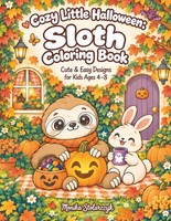 Malbuch Halloween Faultier FüR Kinder 4-8 Jahre, Einfache Designs, Süß