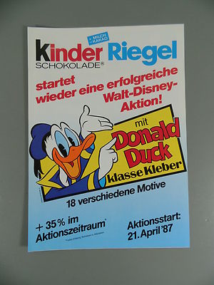 CHILDRENS BAR: Folder Donald Duck Class Glue 1987 - Mint Condition, Represent New