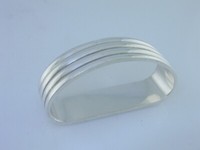 Rare Sterling Silver GEORG JENSEN Napkin Ring BERNADOTTE Denmark ~ $395 each 2