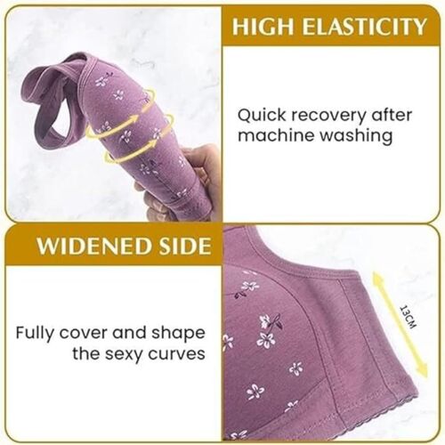 Front Fastening Bra Bralette Button Snap Ideal For the ELDERLY DISABLED Support - Picture 8 of 38