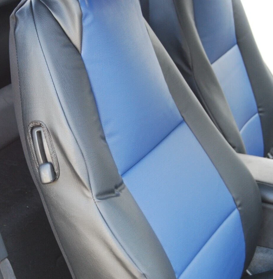 FOR 1984-96 NISSAN 300ZX IGGEE S.LEATHER CUSTOM 2 FRONT SEAT COVERS 13 COLORS - Image 3 of 4