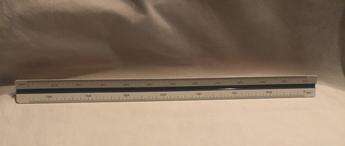 Vintage Pickett Triangular / 3-Sided Engineering Ruler Model 237 Made ...