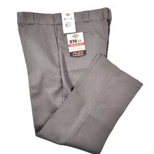 Dickies 874 Original Fit Work Pants Mens 40x30 Wrinkle Resist Gray NEW!