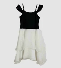 $250 Zoe Ltd Kids Girl's Black Fit & Flare Dress Size 12