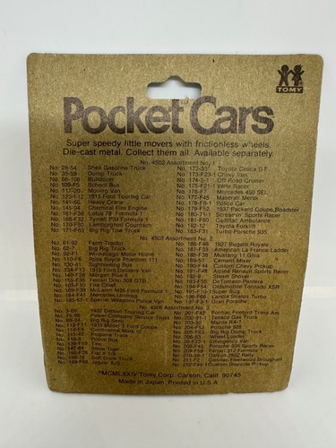 Vintage TOMY Pocket Cars #172-33 Toyota Celica GT Red New Sealed - Picture 3 of 5