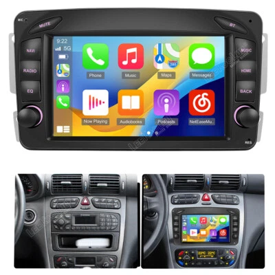 LEEKOOLUU Android 15 Für Mercedes Benz C-Klasse W203 2000-2003 Carplay Autoradio 2G+64GB